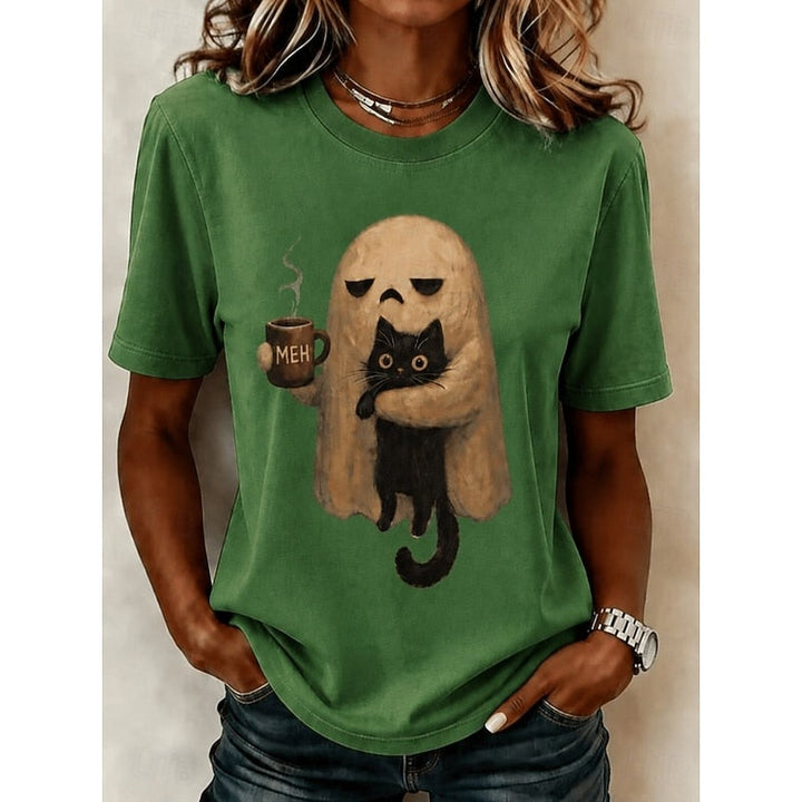 Phoebe | Spök-katt Halloween T-shirt