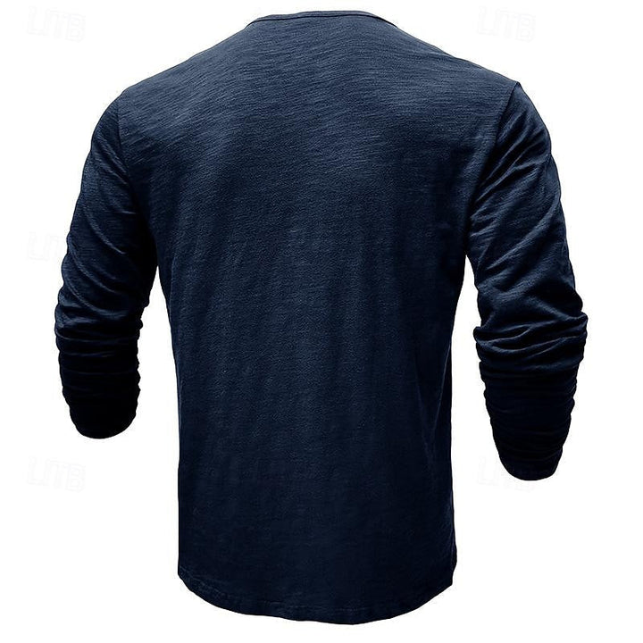 Ashton | Klassisk långärmad Henley-tröja