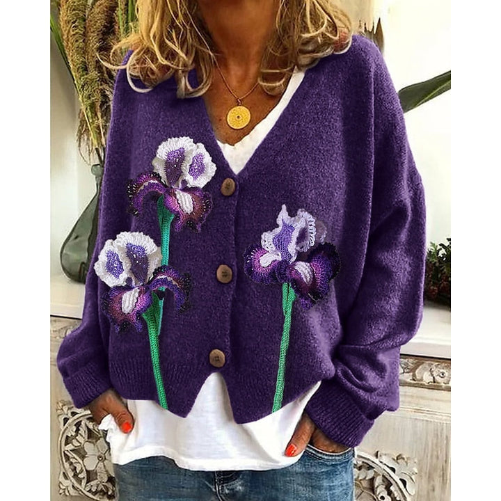 Hazel | Blommig Öppen Framsidan Cardigan