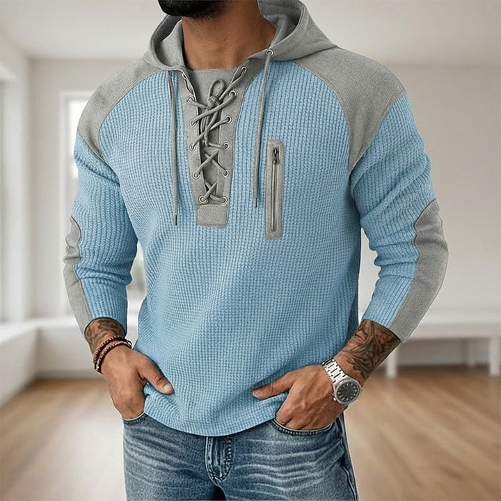 Wesley | Snörning Hoodie med Huva