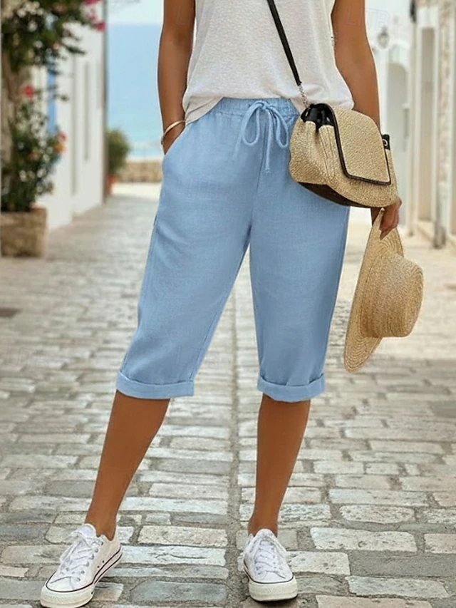 Marlowe | Avslappnade Drawstring Capris